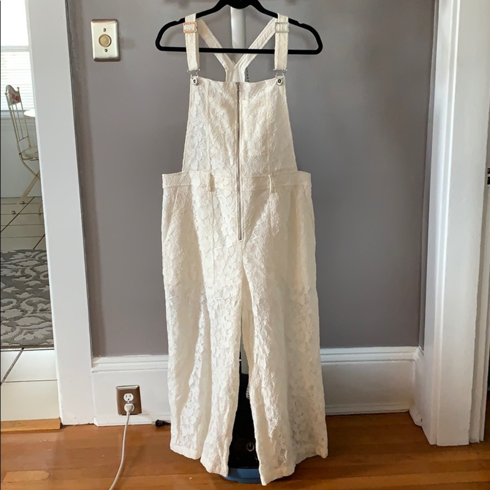 BCBG Lace Overall Jumpsuit